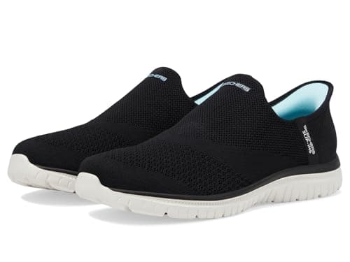 Image of Skechers Women's Virtue Sleek Sneaker, Black White BKW, 7 UK
