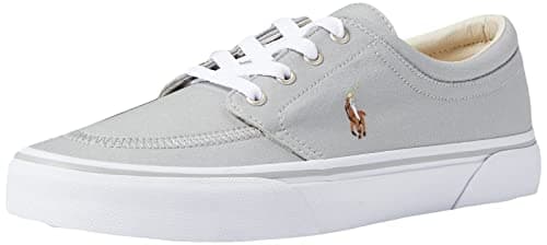 Image of POLO RALPH LAUREN Faxon X Low-Top Canvas Sneaker, Soft Grey, 8.5 UK