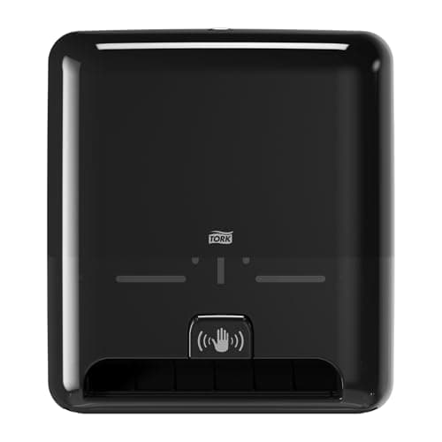 Image of Tork Matic Hand Towel Roll Dispenser with Intuition Sensor, Black, Elevation, H1, non-contact One-at-a-Time dispensing, 5511282