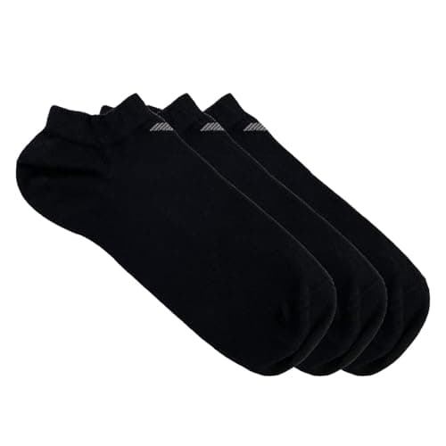 Image of Emporio Armani Mens 3 Pack Trainer Socks Black L-XL