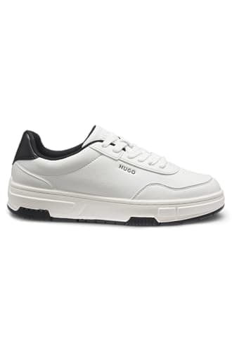 Image of HUGO Men's Yarrow Tenn Grpu Tennis Trainers, Open White, 7 UK