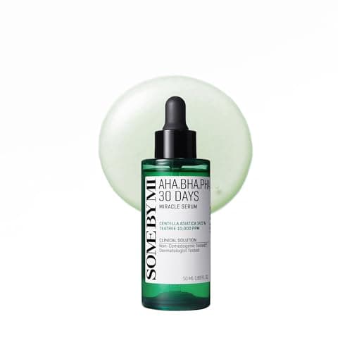 Image of SOME BY MI AHA BHA PHA 30 Days Miracle Serum - 1.69Oz, 50ml - Made from Tea tree Leaf Water for Sensitive Skin - Daily Facial Serum for Sebum, Blemish Care and Remove Dead Cells - Korean Skin Care