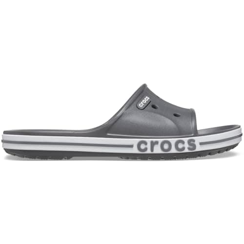 Image of Crocs Unisex Bayaband Slide Slide Sandal, Slate Grey, 3 UK Men/ 4 UK Women