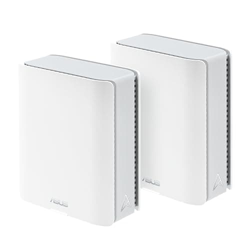 Image of ASUS ZenWiFi BT8 Tri-band WiFi 7 Mesh, 14 Gbps, 5900 sq.ft. (2pk), Dual 2.5G Ports, Security and Parental Controls Included, Smart Home Master SSIDs, 4G & 5G Mobile Tethering