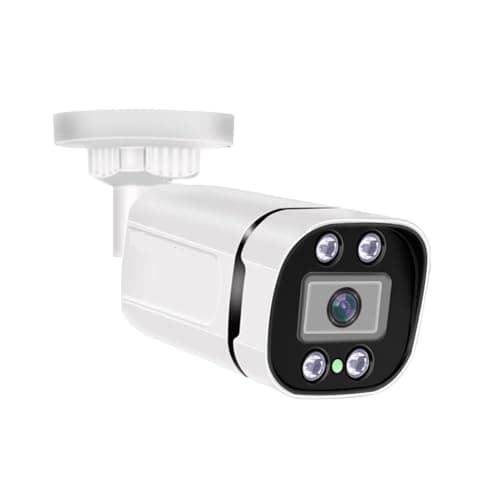 Image of JUSTOP CCTV Camera, Full Colour 1080p Security CCTV Bullet Camera for Surveillance Systems, Colour Night Vision, AOC Audio Recording, 3.6 MM Wide Angle Lens, Weatherproof IP66 Casing, Full HD