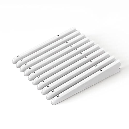 Image of IRONWORX® Twin Slot Shelving Brackets | 270mm | Heavy Duty White Carbon Steel Wall Brackets for Shelves | Pack of 10 | Home, Office & Garage Storage