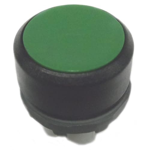 Image of MP1-10G | 1SFA611100R1002 | MP1-10G | ABB MODULAR PUSHBUTTON, MOMENTARY, FLUSH, GREEN, NON-ILLUMINATED, BLACK PLASTIC, NO CONTACT BLOCK