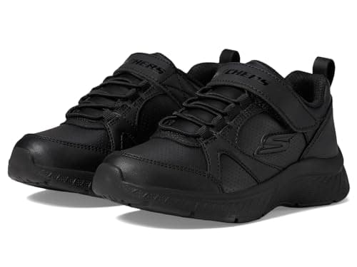 Image of Skechers Microspec Plus Kids Black Trainer - Size 12 - Black