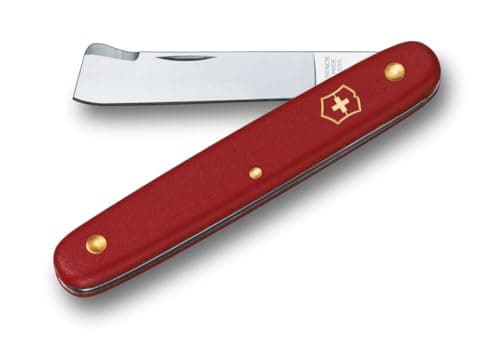 Image of Victorinox, Budding knife combi, Swiss Army Pocket Knife, Small, Garden, Multi Tool, Blade, straight, Bark lifter, Red