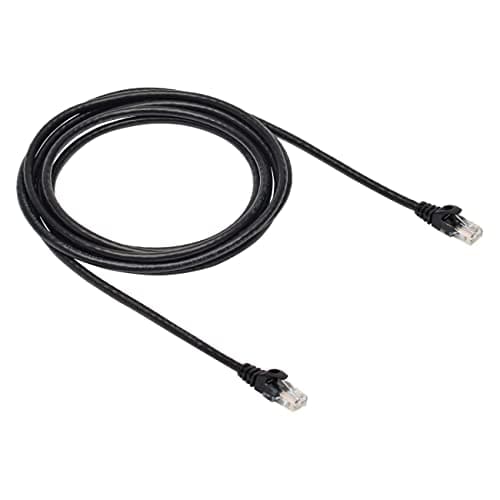 Image of Amazon Basics RJ45 Cat 6 Ethernet Patch Internet Cable, 3 m, Black