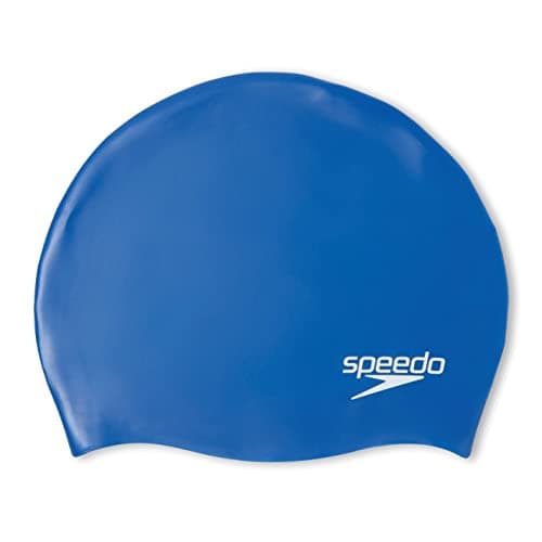 Image of Speedo Unisex-Youth Junior Plain Moulded Silicone Swimming Cap | Swim Essentials | Hair Protection Training Aids
