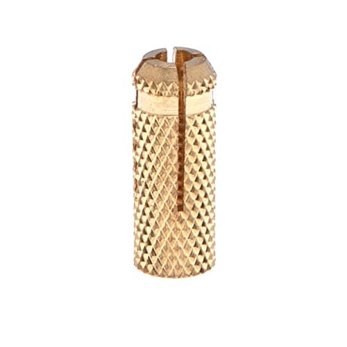 Image of M10 Drop in Anchors Brass Wall Anchor Expansion Bolt Sleeve Fischer Brass Plug for Anchoring into Concrete Masonry Bricks, Natural Hard Stones (Pack of 10)