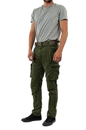Image of Schott NYC Homme Trranger70 Pants, Vert (Olive), 30W EU