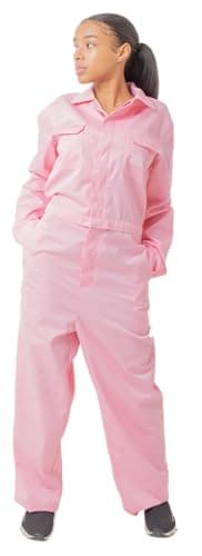 Image of Insouciante Boiler Suits for Women, Gardening and Painting Ladies Overalls, Womens Work Overalls With Unique Waist Zip Feature, Workwear (8, Light Pink)