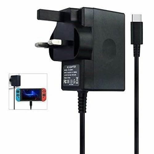 Image of Charger Compatible With Nintendo Switch, AC Adapter Compatible with Nintendo Switch Fast With 5FT USB Type C Cable 15V/2.6A Power Supply For Nintendo Switch Supports TV Mode and Dock Station
