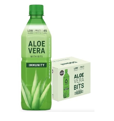 Image of Aloe Vera Drink with Pulp 500ml - 1000ml (Original) | Refreshing & Hydrating | Low Sugar | Enriched with Multi-Vitamins | Supports Digestion & Immunity | Natural & Delicious (12 Bottles, 500ml)