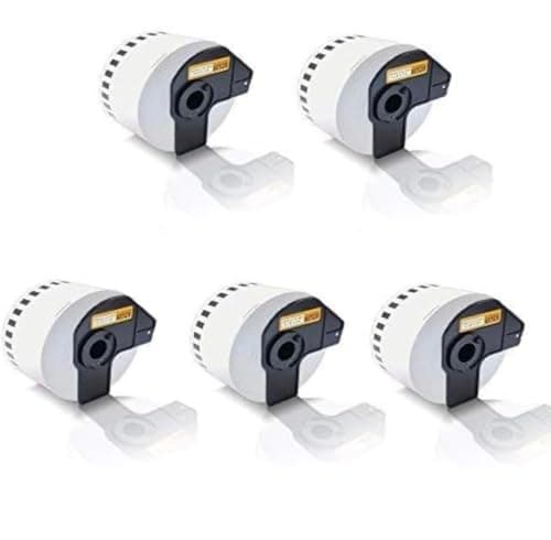 Image of 5 x Compatible DK-N55224 54mm x 30.48m White Thermal Continuous Non Adhesive Paper Tape Labels Compatible with Brother QL Printers Including QL-700 QL-800 QL-1100 QL-570 QL-580 QL-710W QL-810W