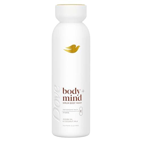 Image of Dove Body + Mind Jojoba Oil & Coconut Milk Serum Body Wash body cleanser with antioxidant-rich vitamin E for glowing skin 350 ml
