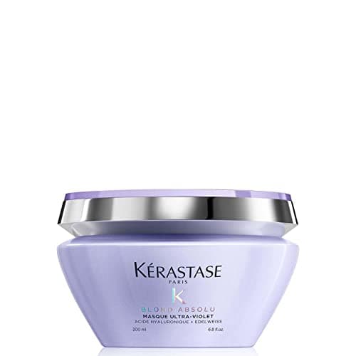 Image of Kérastase Blond Absolu, Anti-Brass Purple Hair Mask, For Lightened & Highlighted Cool Blonde Hair, With Hyaluronic Acid & Edelweiss Flower, Masque Ultra Violet, 200ml