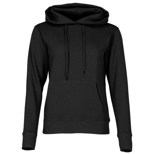 Image of Fruit of the Loom 62038 Women’s Ladies’ Lady Fit Hooded Sweatshirt, Womens, Hoodie, Fruit of the Loom - Lady-Fit Hooded Sweat, Black