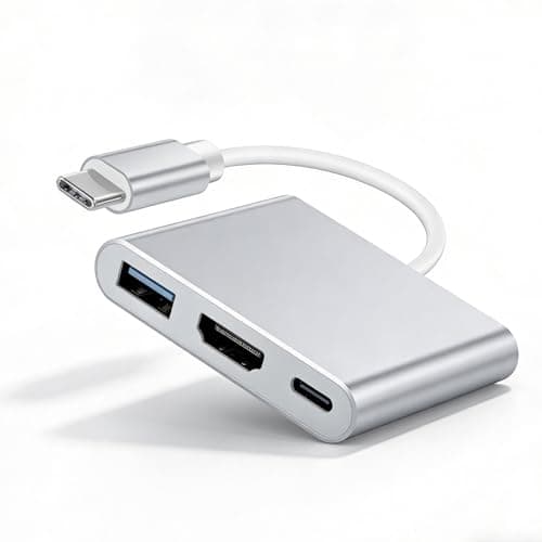 Image of Lizoak USB C to HDMI Adapter, Type C to HDMI Digital AV Multiport Adapter, 4K@60Hz Video & USB 3.0 & PD 100W, Compatible with Phone, Pad, MacBook, HDTV, Monitor, Projector