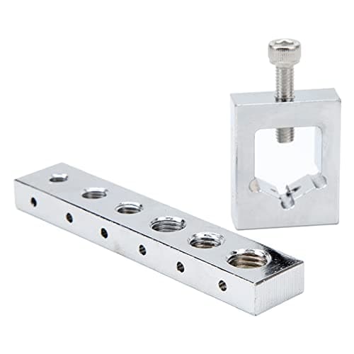 Image of VS559 Safety Wire Lockwire Nut and Bolt Drill Jig Metric, Safety Wire Drill Guide Set, SAE and Metric Nut Bolt Drill Jig, Safety Wire Nut and Bolt Jig Kit, Silver
