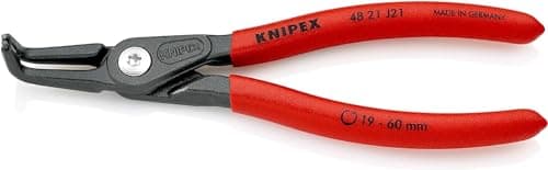 Image of KNIPEX Precision Circlip Pliers for Internal Circlips in Bore Holes with Non-Slip Plastic Coating 165 mm, 48 21 J21