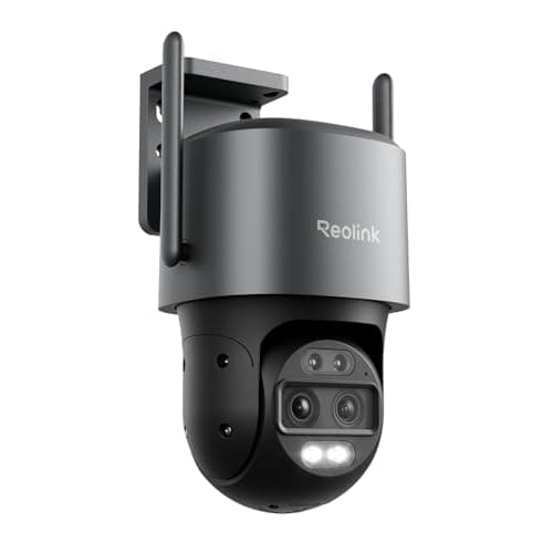 Image of Reolink 4K Security Camera Outdoor WiFi 6, Dual Lens 6X Hybrid Zoom, Plug-in 360 PTZ Camera Auto Tracking, Smart AI Detection, 8MP Color Night Vision, TrackMix WiFi Grey