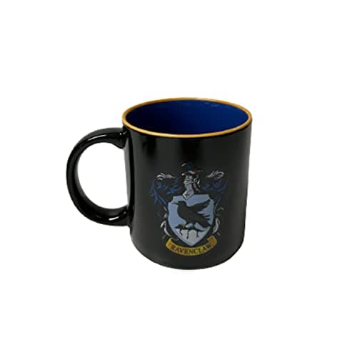 Image of Harry Potter Ceramic Cereal Bowl & Mug All 4 Houses Hogwarts Crest Breakfast Set Gift (Ravenclaw Mug)