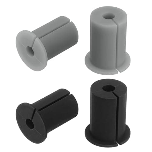 Image of sourcing map 4Pcs Cable Grommet for 1 Inch Wall Hole, Silicone Cable Routing Kit Anti-Slip Wall Cable Pass Through Accessories for Ethernet Cable (Black Grey)