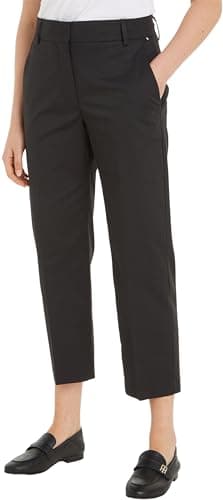 Image of Tommy Hilfiger Women’s Slim Fit Chinos, Black (Black), 18