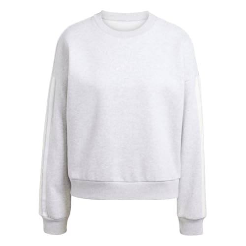 Image of adidas Studio Lounge 3 Stripes Sweatshirt Womens Med Grey 4-6