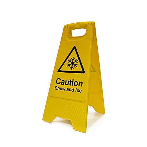 Image of 'Caution Snow And Ice', Heavy Duty A Board (620mm x 200mm)