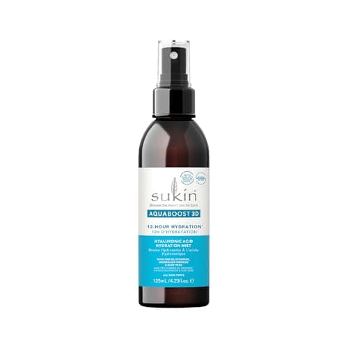 Image of Sukin - Aquaboost 3d Hyaluronic Acid Hydration Mist - 12-Hour Hydration, Paraben Free Toner for Face - Hydrating Toner with Hyaluronic Acid, Ceramides, Aloe Vera and More - Skin Care - 125ml