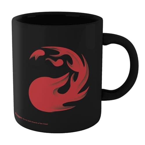 Image of Zavvi Magic: The Gathering Fire Mana Symbol Mug - Black