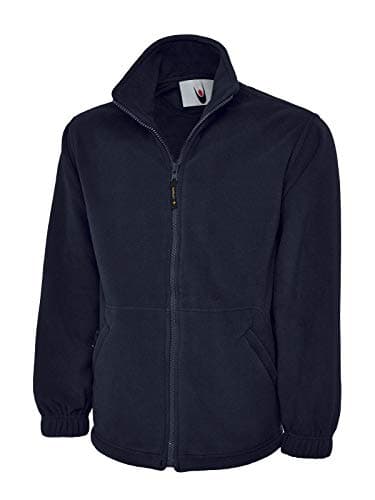 Image of IQONEQ Classic Full Zip Fleece Jacket - Ideal for Sports, Work and Leisure (UK, Alpha, 3XL, Regular, Regular, NAVY)