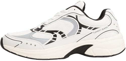 Image of Tommy Jeans Men’s Archive ‘25 Sporty Runner Trainers, Black (Black), 9