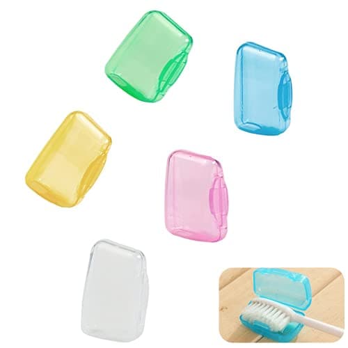 Image of CCLKHY 5 Pcs Portable Toothbrush Head Covers, Toothbrush Protective Case, Toothbrush Caps, Toothbrush Protector Case Sutiable for Home Travel Outdoor Camping Hiking Business Trip
