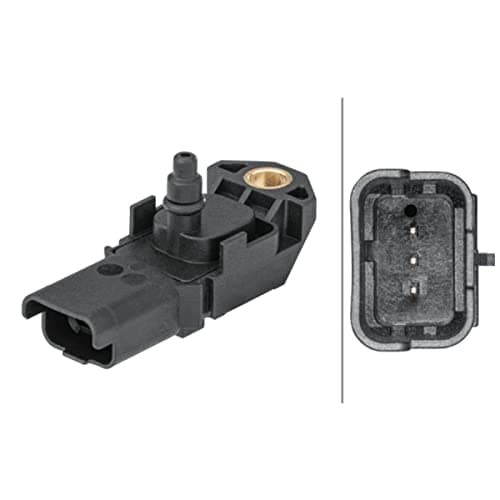 Image of HELLA 6PP 009 403-461 Sensor, intake manifold pressure - 3-pin connector - Bolted - with seal ring