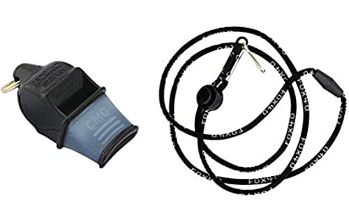 Image of Fox 40 Sonik Blast CMG Whistle with Lanyard, Black