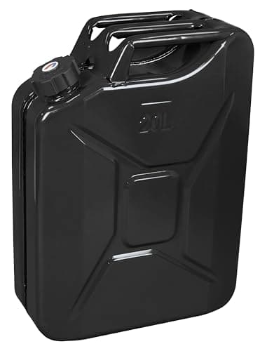 Image of Sealey 20L Screw Cap Metal Jerry Can - Black - JC20SCB
