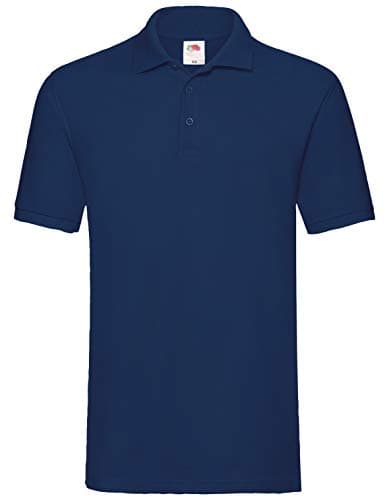 Image of Fruit of the Loom Men's Premium Short Sleeve Polo Shirt, Navy, XX-Large