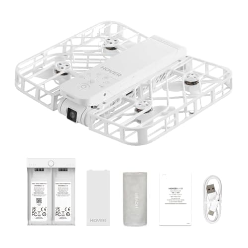 Image of HOVERAir X1 Drone with Camera, Self-Flying Camera Drone with Follow Me Mode, Foldable Mini Drone with HDR Video Capture, Palm Takeoff, Intelligent Flight Paths, Hands-Free Control White (Combo)