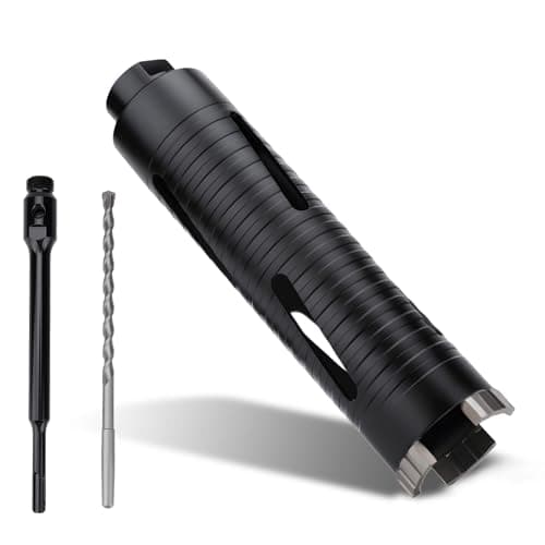 Image of MOXPIFY 48mm x 170mm Long Diamond Core Drill Bit Set with 240mm SDS Plus Shank. To Be Used In Concrete Masonry Brick Block Stone Granite.