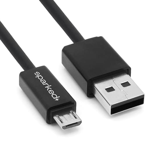 Image of SPARKED Kindle Charger Cable UK Micro USB Charging Power Lead Cord for Amazon Kindle, Paperwhite, Fire HD, Oasis Tablet (Compatible with Kindles 2007-2018) Replacement Ereader Wire Fast Charge (1.2m)