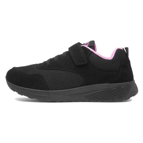 Image of XL Kids Black Easy Fasten Trainer - Size 3 UK - Black