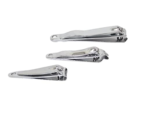 Image of Indigo Soul Heavy Duty Stainless Steel Elegant Touch Assorted Toe Nail Clippers Cutters Nail for Toenails and Fingernails Clippers Pack of 3