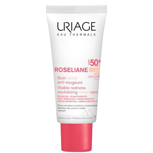 Image of Uriage Roséliane CC Cream SPF50 (Light Tint) 40ml - Sensitive Skin Prone to Redness - Covers Redness, Unifies, Hydrates - Long-lasting Soothing Action & Sun Protection - Non-comedogenic
