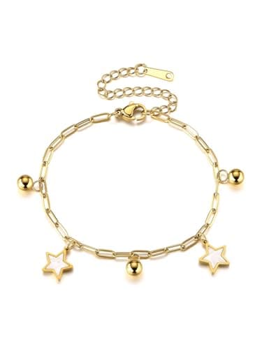 Image of Zysta Paperclip Star Bracelet (Gold)