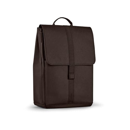 Image of Bugaboo Changing Backpack, Sustainable & Made from Recycled Materials, Water-Repellent, Easy to Clean, Includes Changing Mat and Insulated Bottle Holder, Cocoa Brown